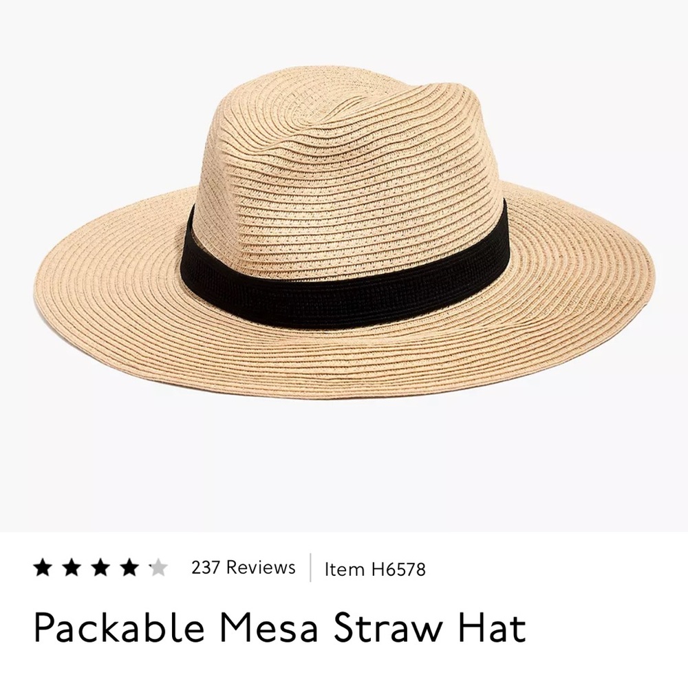 Madewell Packable Mesa Straw Hat